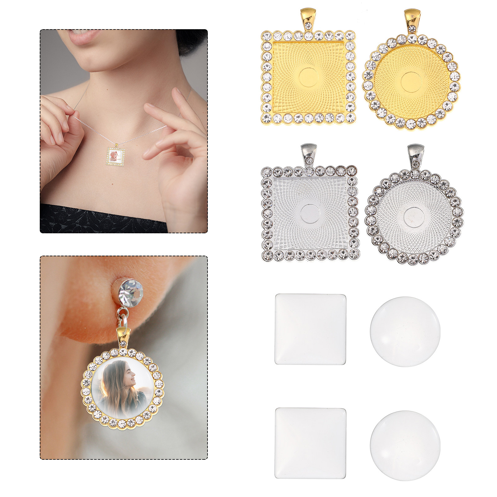 Resin Crafts Diy - 40 Pezzi di Vassoi in Lega